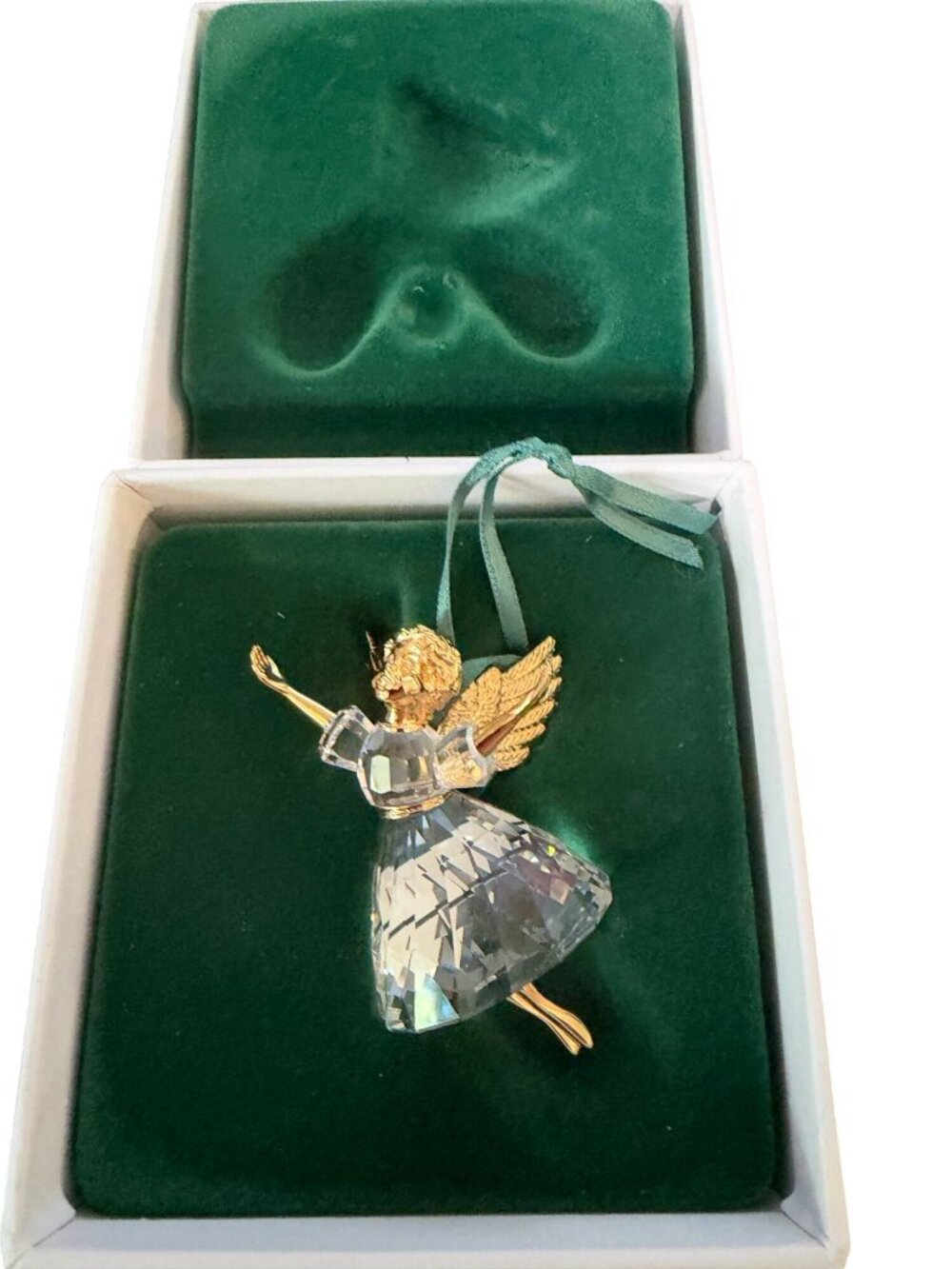 Swarovski 1996 Christmas Memories Angel Crystal Ornament 203083 Boxed Austria - Picture 13 of 14